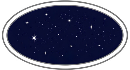 ovalframe, starrysky, night, stars, galaxy, cosmic, astronomy, celestial, universe, dreamy, space, dark, decorative, minimalist, vector, illustration, isolated © zpixel