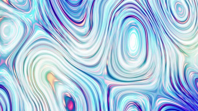Iridescent abstract colorful background, 3d render, holographic foil, liquid petrol surface, ripples, metallic reflection, esoteric aura, psychedelic animation, seamless loop