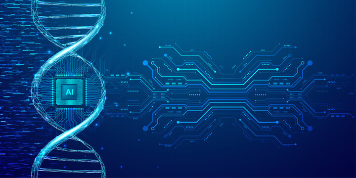 Artificial intelligence chip integrated with dna helix structure for medical innovation.