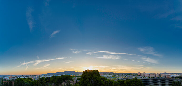 Panaoramica Atardecer ElChe Alicante Espa&ntilde;a