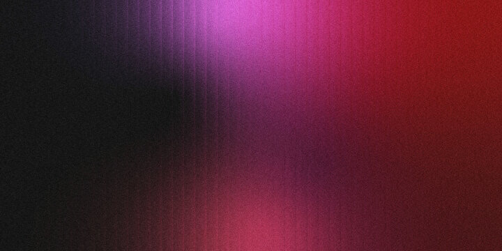 Abstract grainy texture background with a smooth horizontal gradient from black to purple to red, featuring subtle light effects and a modern, moody aesthetic.