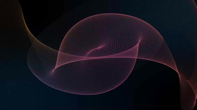 3D abstract geometric holographic mesh abstract background animation, folding shape wave colorful dark visual