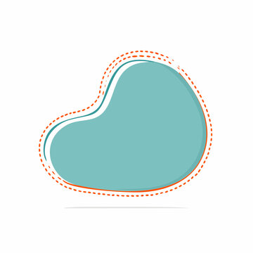 Abstract Blob Shape with Dotted Border