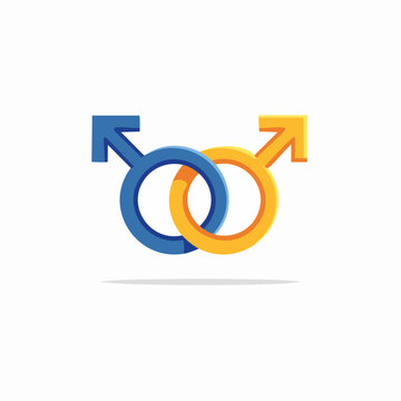 Two Interlocking Male Symbols