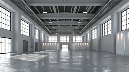 Fototapeta premium Empty exhibition center. backdrop for exhibition stands.3d render.