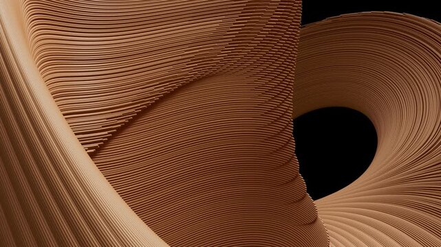 3D animation with smooth lines that move and curve, forming an intricate pattern that fills the entire frame in the end. The file contains Alpha Channel.
