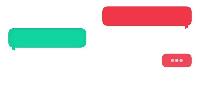 Chat bubbles animation conversation message texting speech communication dialogue interface