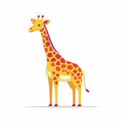 Obraz premium Stylized Cartoon Giraffe Illustration