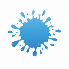 Fototapeta premium Blue Water Splash Isolated on White Background