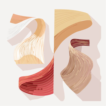 Abstract Illustration of Muscle Fibers