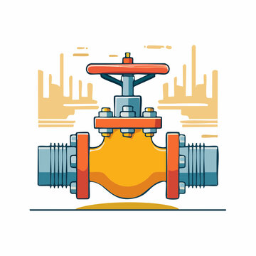 Industrial Gate Valve Illustration