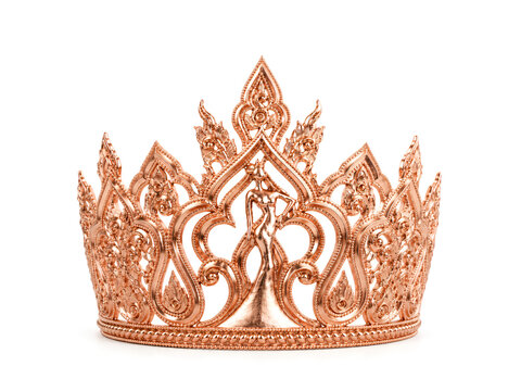 golden crown isolated on white