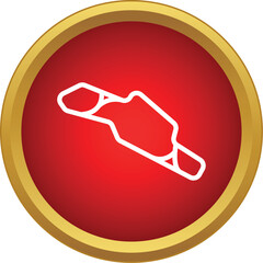 Obraz premium Outline icon representing an international motor racing track