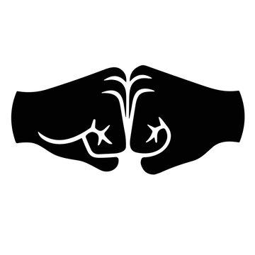two fists icon vector illustration