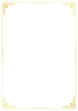 Baroque lines, a parallel of vintage frame borders, abstract lines.