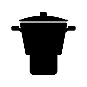 Brazilian couscous steamer pan icon minimal kitchen cookware vector