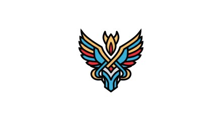 Obraz premium Vibrant winged bird head crest for gaming