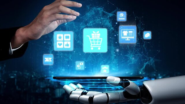 Concept of social media shopping transforms e-commerce. This platform offers seamless shopping experiences, enhancing social media interaction for online business growth. Funnel
