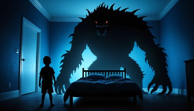 Monster Shadow in Child Bedroom