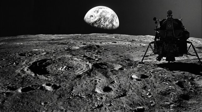 detailed surface of the moon