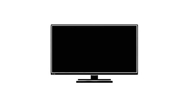 Vector illustration of modern flat screen tv monitor on a transparent background