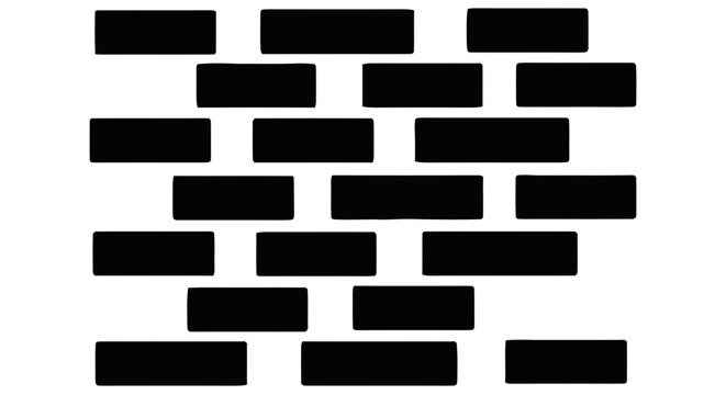 Vector illustration of seamless brick wall pattern texture background on a transparent background