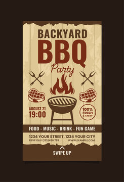 5. Backyard bbq party social media story editable template