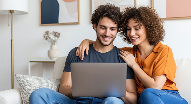 Student loan planning at home shows a couple comparing tuition, scholarship and repayment options for college financing guidance, family budget talks and enrollment decisions before semester deadline