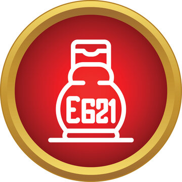 E621 msg seasoning bottle icon representing food enhancers and chemical additives