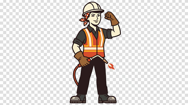 Construction Worker Cartoon iron worker vector
