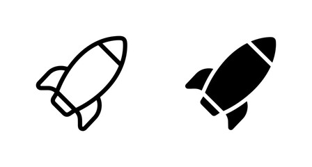Rocket Ship Icons, Space Exploration Vector Graphics, Futuristic Launch Symbols, Sci-Fi Adventure Icons, Minimalist Spacecraft Design © Mahira