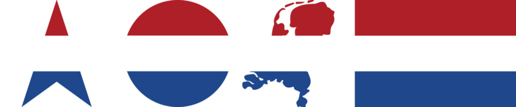 Netherlands flag star map button vector illustration PNG