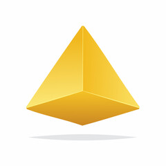 Fototapeta premium Golden Pyramid Geometric Shape