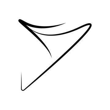 Minimal abstract arrow, vector illustration