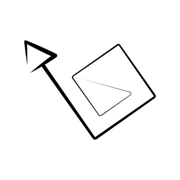 Abstract arrow and square, vector illustration