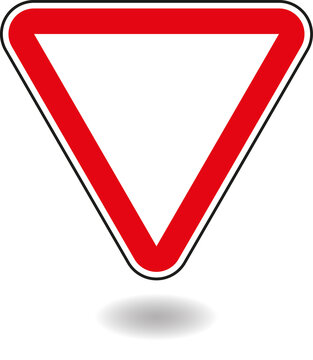 Sign mark in red triangle