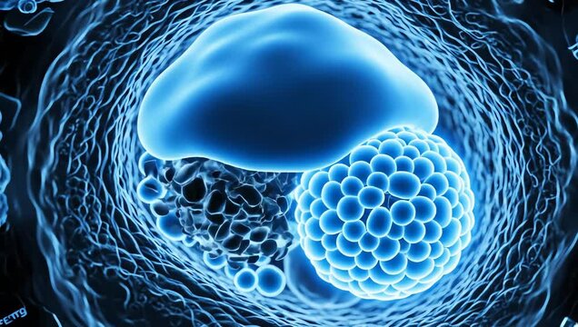 Autophagy process activated during intermittent fasting, damaged cells being cleaned and renewed by healthy cellular mechanisms