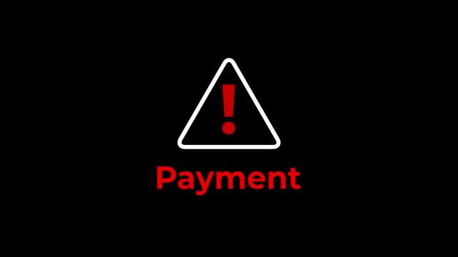 Online payment failure  concept. Digital finance problems, cyber threats, unstable payment system. 4k video.