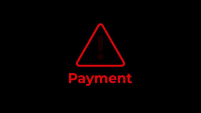 Online payment failure  concept. Digital finance problems, cyber threats, unstable payment system. 4k video.