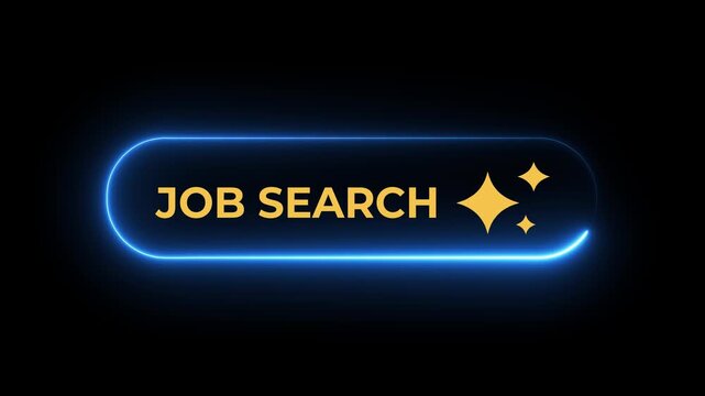 Job seeker searching employment opportunities through online platform. Motion graphics of online job search concept on the transparent background. 4k animation.