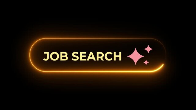Job seeker searching employment opportunities through online platform. Motion graphics of online job search concept on the transparent background. 4k animation.