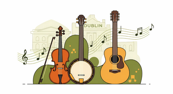 Musical instruments and classical music concept