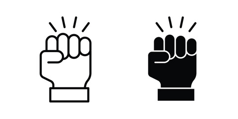 Fototapeta premium Empowerment icon symbol set in black and white. EPS10
