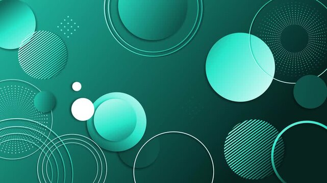 Abstract background with layered circles patterns creating modern geometric design animation