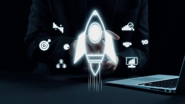 A person holding a glowing cloud symbol representing data transfer amidst digital icons. This image captures the essence of modern cloud computing technology and data management. Qubit