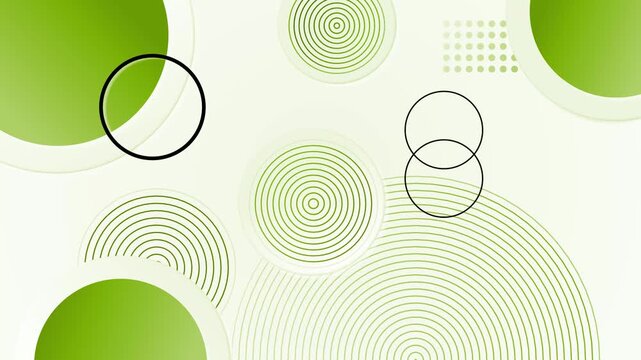 Abstract dark background with concentric circles and gradient geometric modern design animation