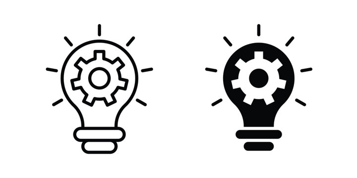 Implement icon symbol set in black and white. EPS10