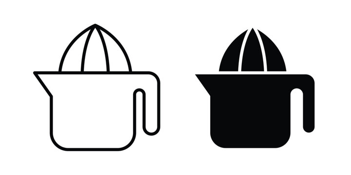 Juicer squeezer icon symbol set in black and white. EPS10