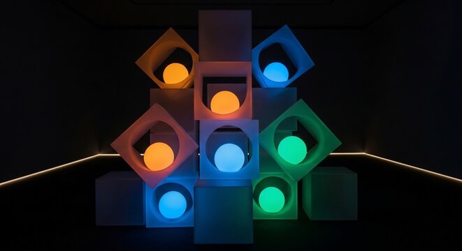 Geometric light installation