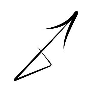 Minimal black arrow icon pointing upward